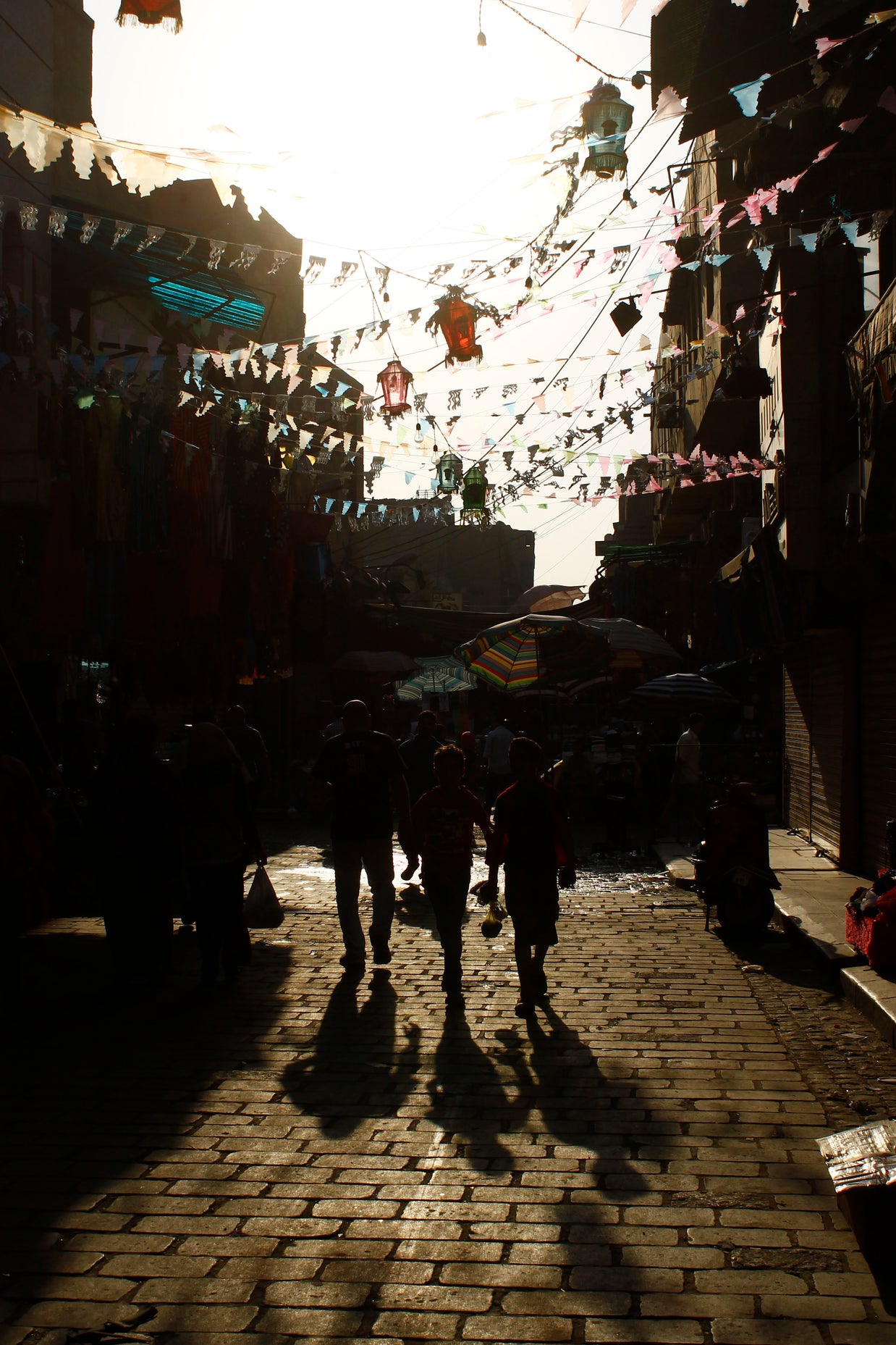Khan El Khalili adorned for Ramadan