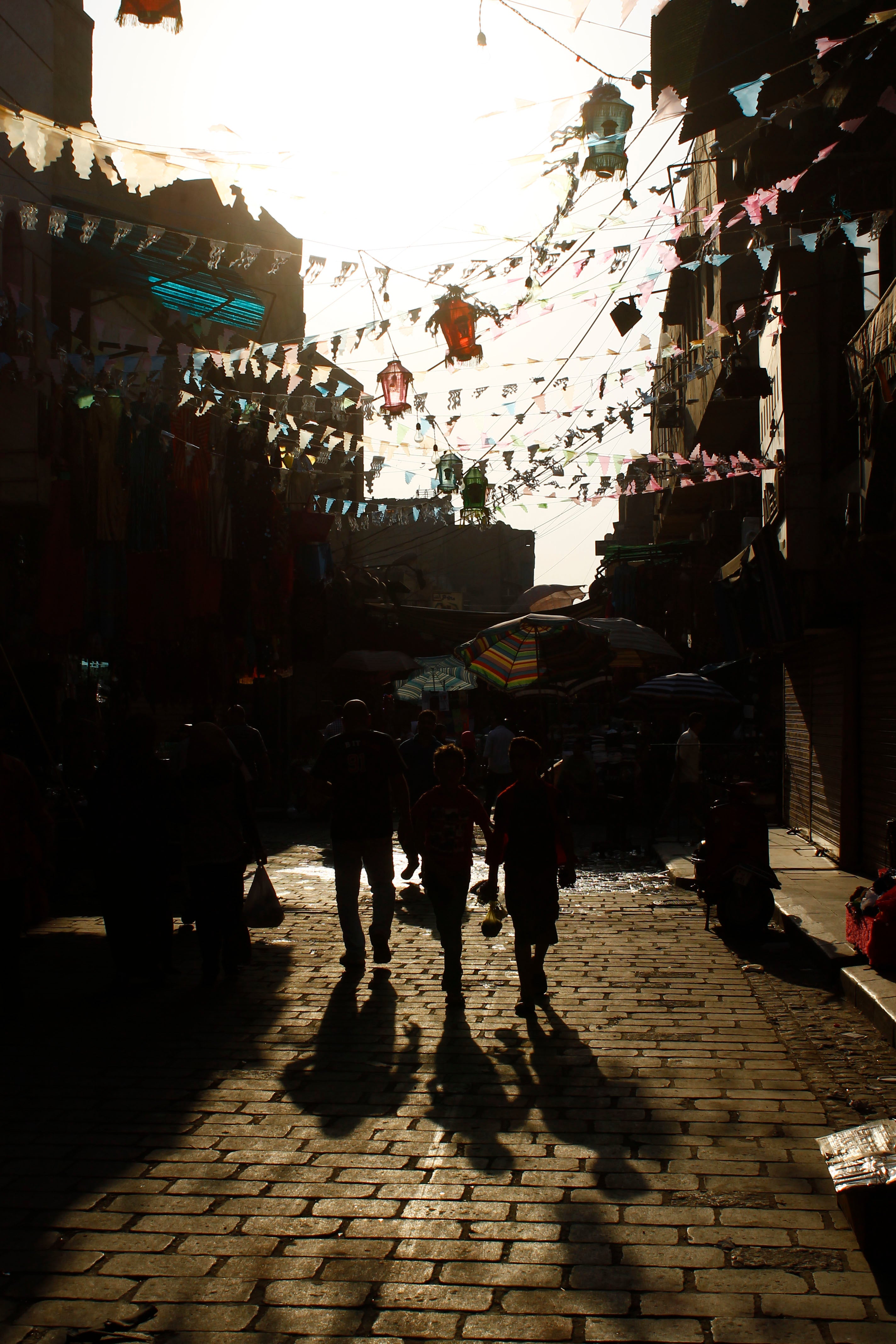 Khan El Khalili adorned for Ramadan