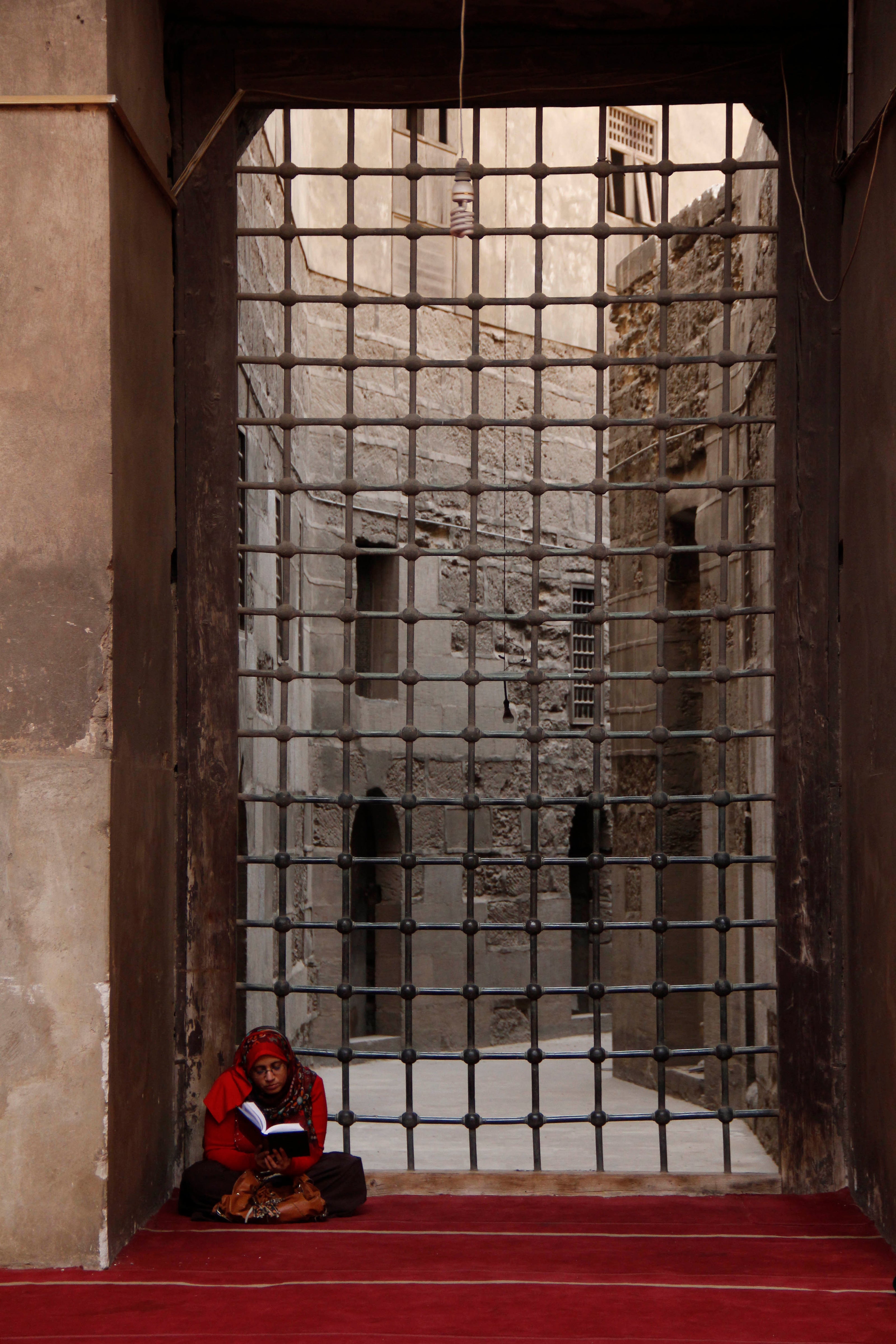 The Contemplative at Sultan Hassan Mosque (Canvas)