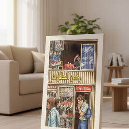 Naguib Mahfouz Corner - Egyptian Digital Art Print by Mohamed Khaled