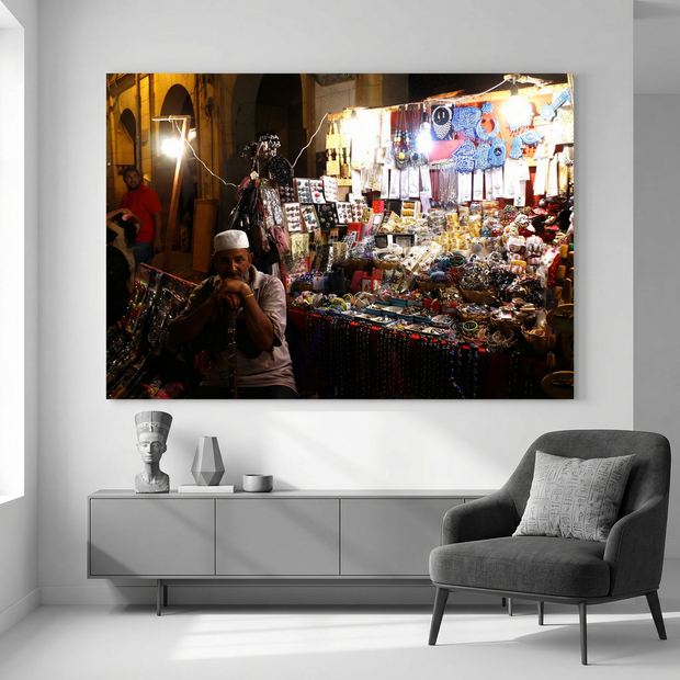 A Vendor in Al-Hussein (Canvas)