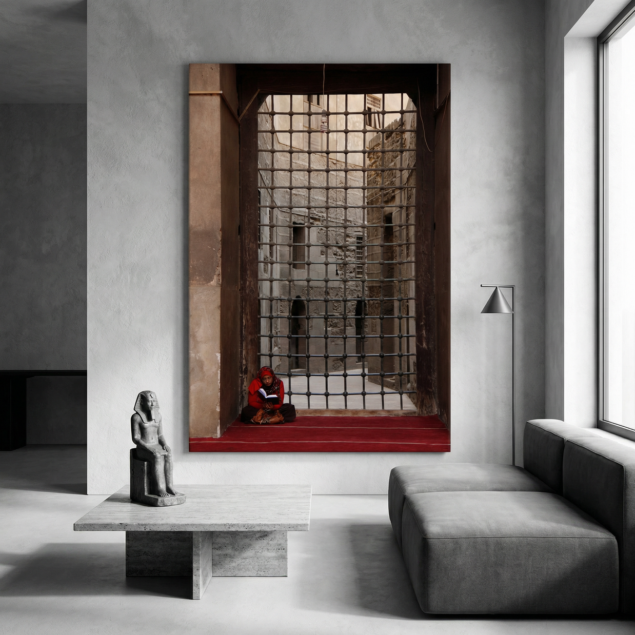 The Contemplative at Sultan Hassan Mosque (Canvas)