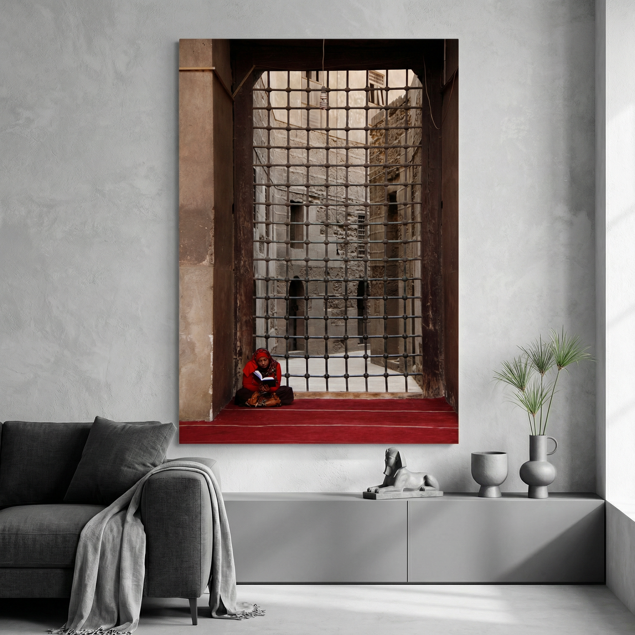 The Contemplative at Sultan Hassan Mosque (Canvas)