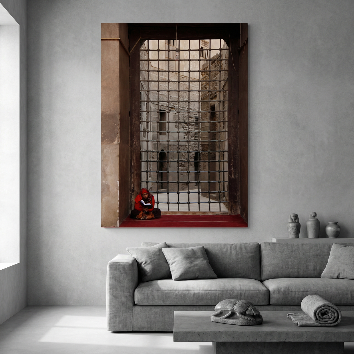 The Contemplative at Sultan Hassan Mosque (Canvas)