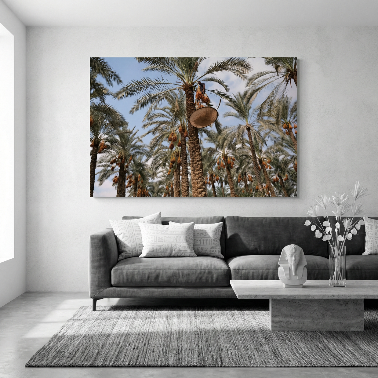 Between Sky and Earth, the Date Harvester (Canvas)