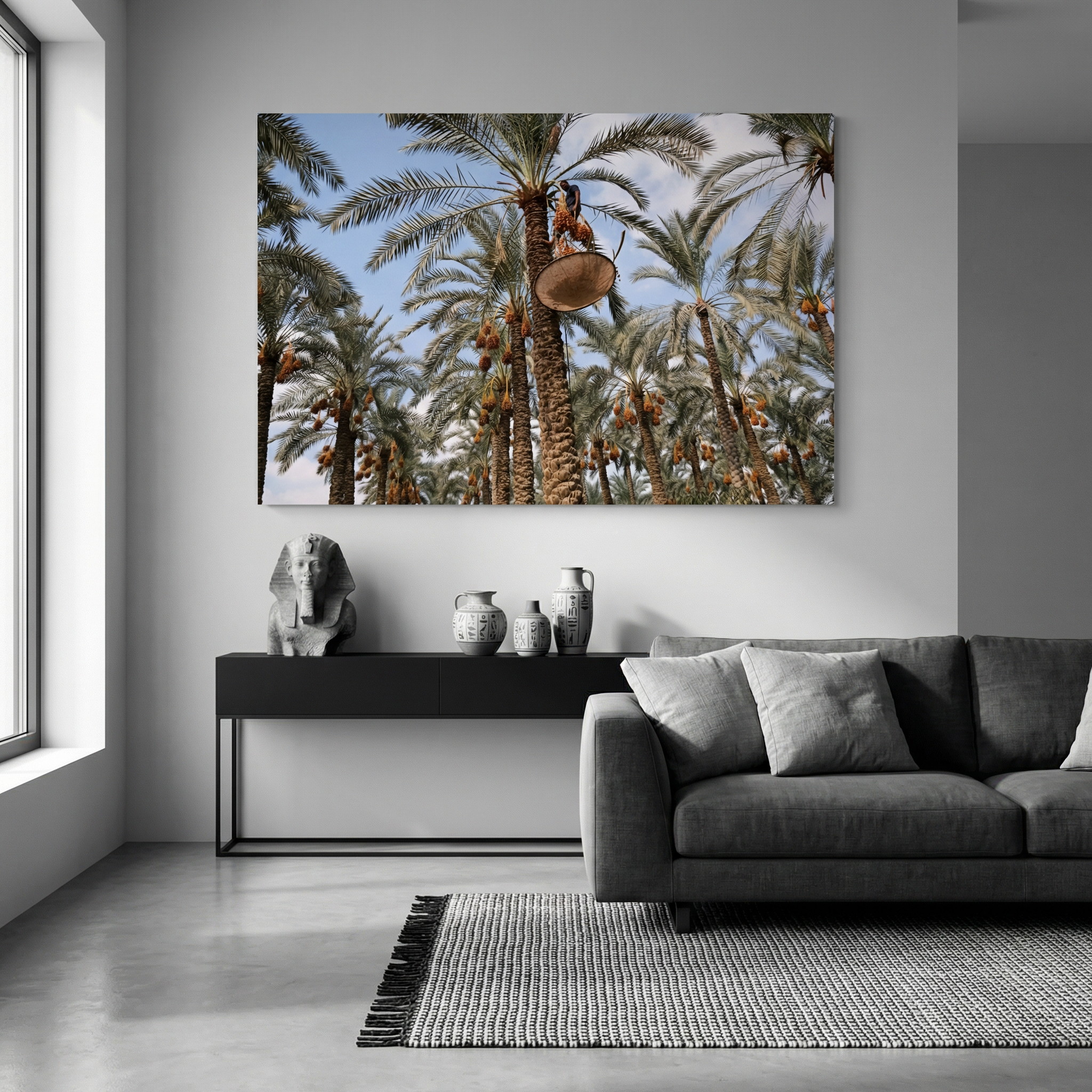 Between Sky and Earth, the Date Harvester (Canvas)