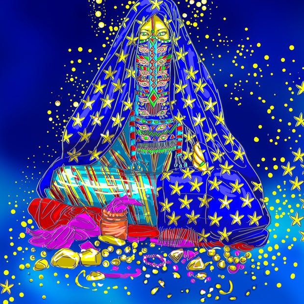 Wadaa Reader And The Sky (Canvas)